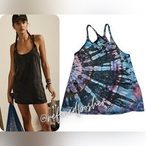Free People Movement Hot Shot Mini Romper size Small NEW Black Reverse Dye